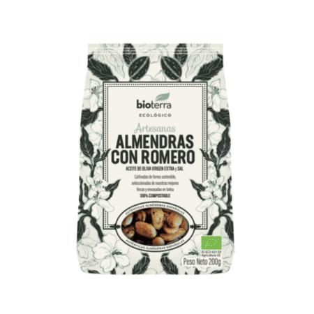 Almendras con Romero en bolsa 100% compostable